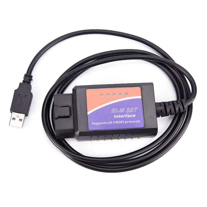 Высокое качество ELM327 USB черный кабель OBD2 автомобильный диагностический сканер для Windows PC компьютер