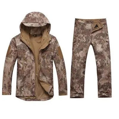 Камуфляжная одежда для охоты, Акула, кожа, мягкая оболочка, скрывающиеся тады, Tad V, уличная Тактическая Военная флисовая куртка+ униформа, штаны, костюмы - Color: 6
