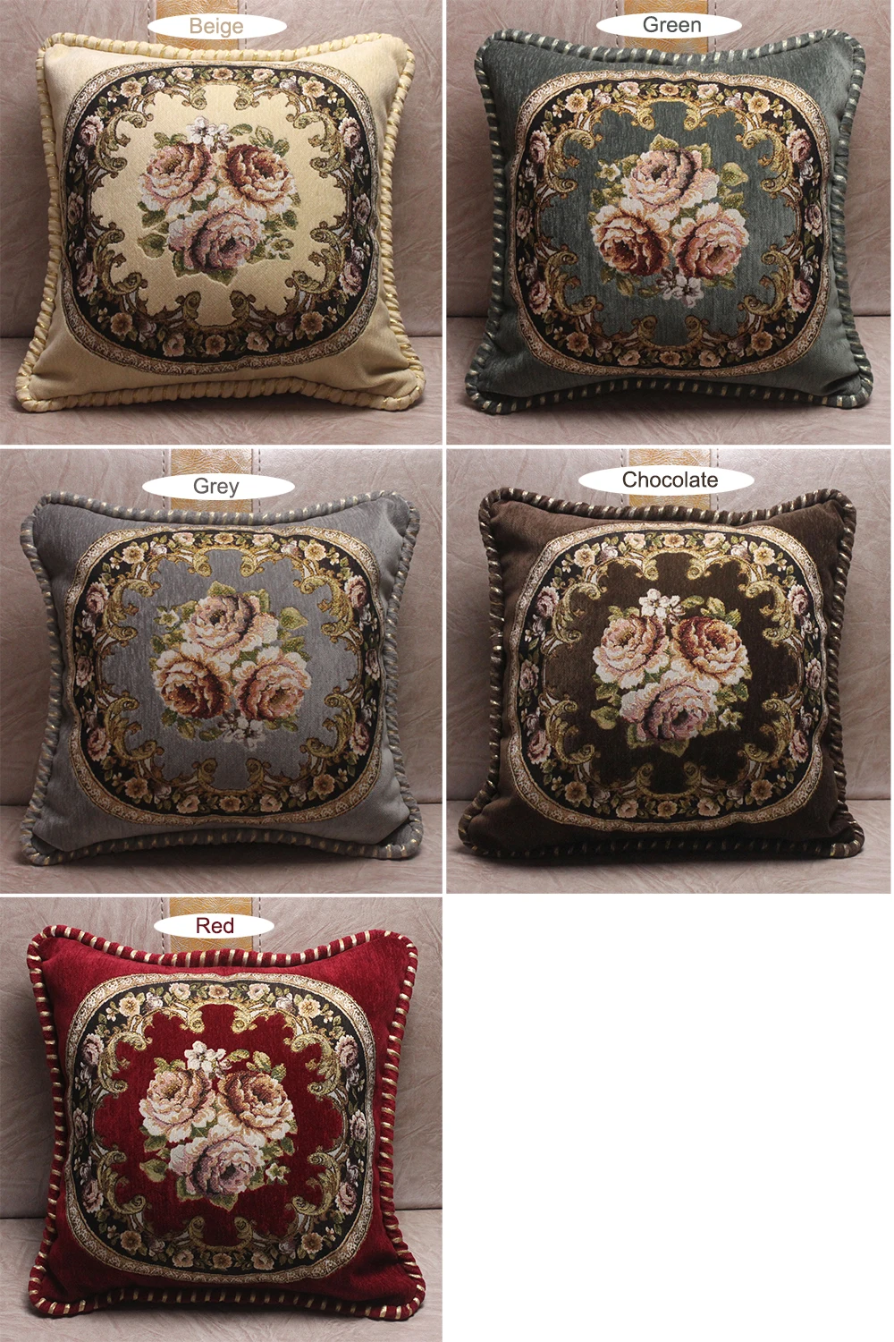CURCYA шенилл жаккард вышитые роскошные наволочки для гостиной диван/Европейская королевская Цветочная подушка крышка высшего качества