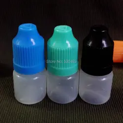 Быстрая Доставка 100 шт. пустой 3 мл Пластик капельницы бутылка с крышка бутылки с защитой от детей для E Бутылки для жидкостей для