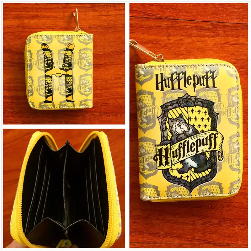 

New harry Potter wallet Hufflepuff Slytherin purse Gryffindor Hogwarts purses Ravenclaw fashion short wallet card holder W732