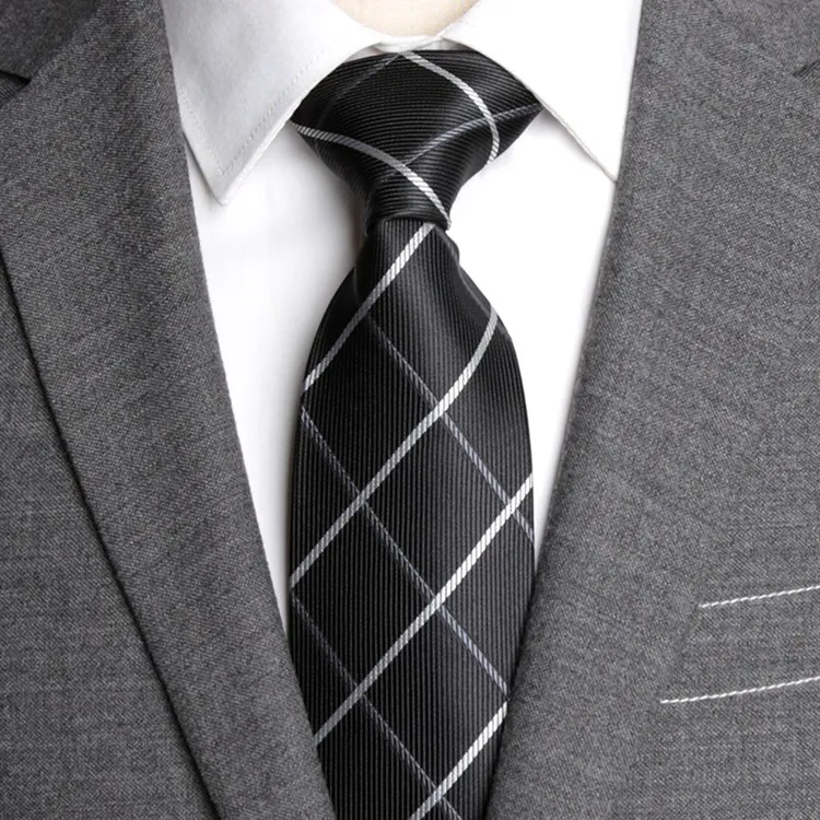 Классический мужской деловой формальный свадебный галстук 8 см в полоску, модный галстук-рубашка, аксессуары для одежды - Цвет: 34