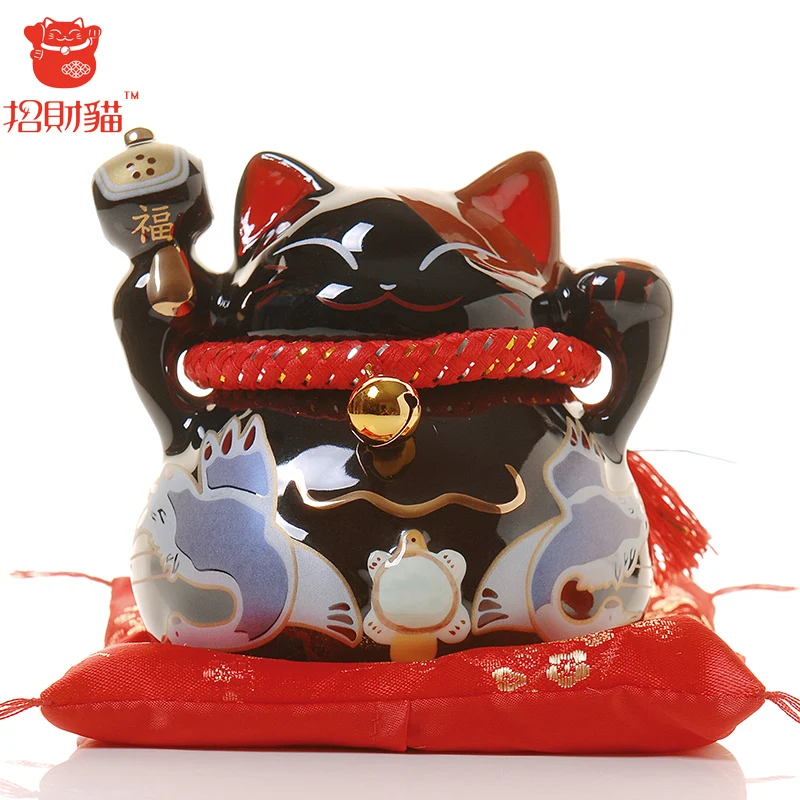 

Japan Style Mascot maneki neko lucky cat home decor room accessories desk decoration hogar gato de la suerte feng shui day gift