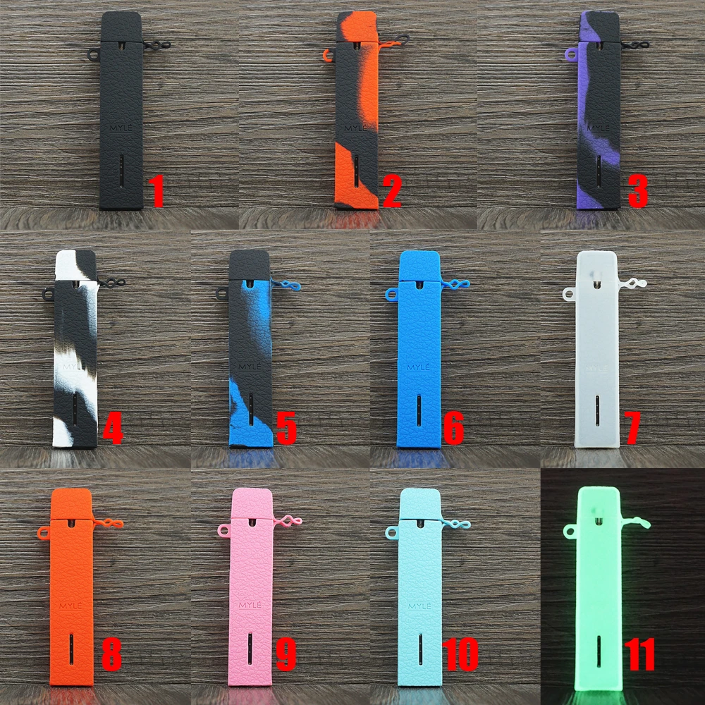 

Texture Case for Myle pod Protective Silicone Rubber Sleeve Cover Shield Wrap extra lanyard