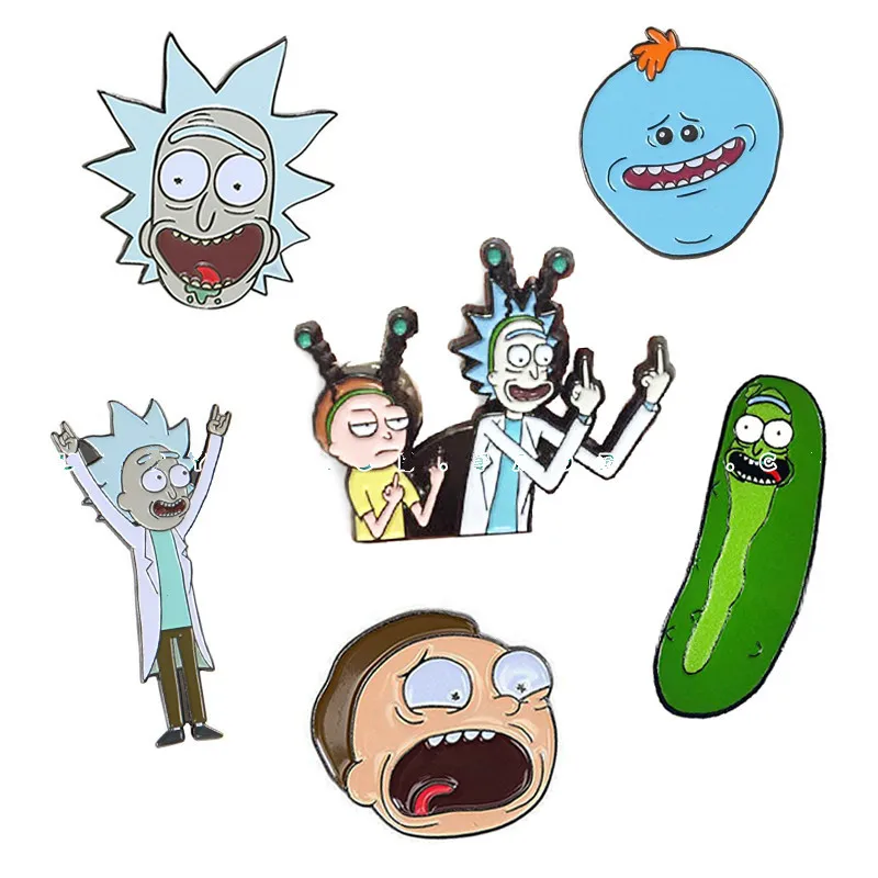 Rick And Morty Enamel Pin Tiny Moti Pins Acid Pickle Badge Meekseeks Brooch Broche For Neckline Brooches | Украшения и аксессуары
