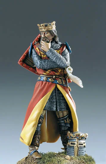 Масштабные модели 1/32 54 мм King Eduard I Plantagenet 1298 фигурка историческая модель из смолы |