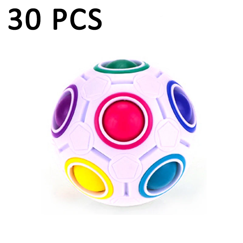 

30PCS YJ CaiHongQiu Rainbow ball Cubo magico High Quality Strange-shape Magic cube Smooth Puzzle Cube Toys For Children Neo Cube