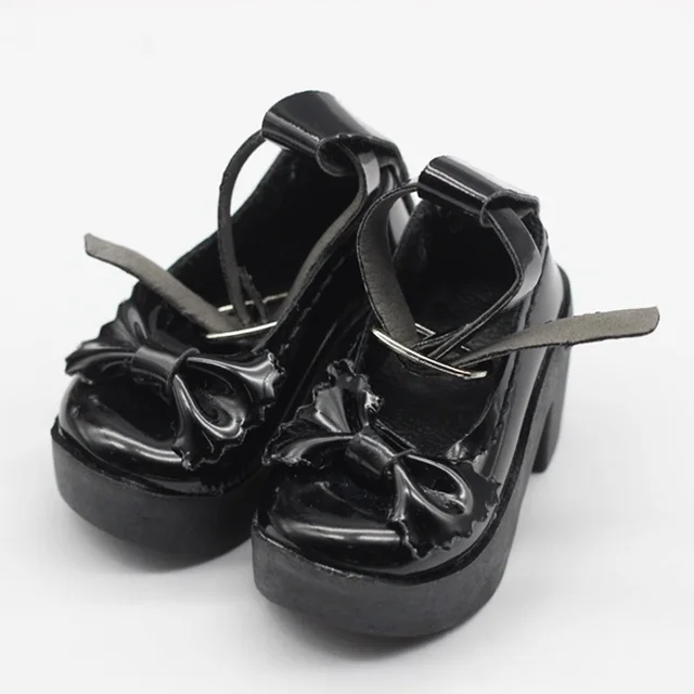 1 pair 1/4 BJD pu leather doll shoes for Little 16 inches Sharon doll clothing accessories toys 6.3*2.5cm 3