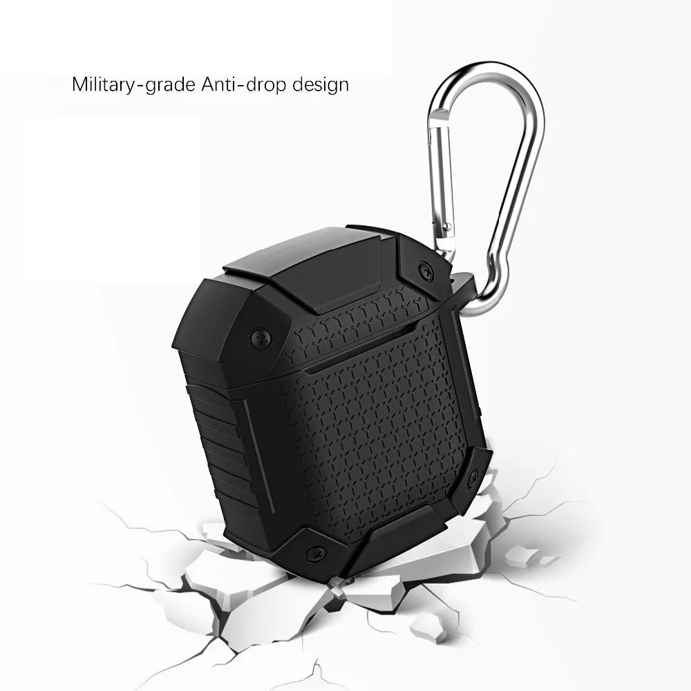 

For AirPods 2 Charging Case Luxury Shockproof Armor Case Wireless Bluetooth Silicon Earphone Case For Airpods