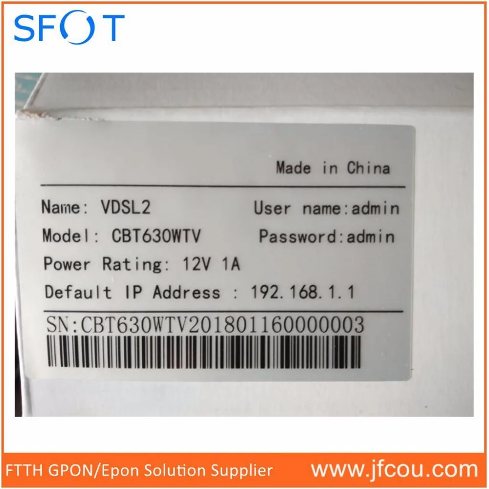 CBT630WTV VDSL2/ADSL2 + Wireless Modem wireless