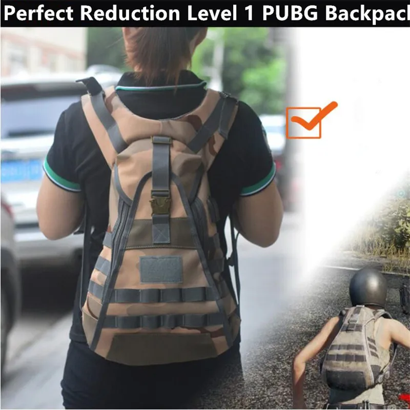  Game PUBG Perfect Reduction Level 1 PUBG Backpack Cosplay Costumes Props 1:1 Chicken Dinner Sand Ca