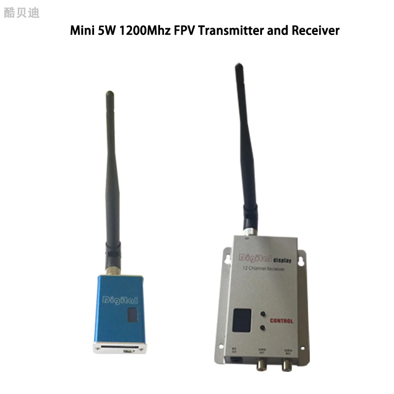 Мини FPV видео Отправитель 1,2 ГГц беспроводной видео аудио передатчик и приемник 5000 МВт большой радиус действия Дрон камера передатчик