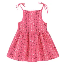 Праздничное платье принцессы в полоску с цветочным принтом для маленьких девочек; летнее платье; детская летняя брендовая одежда; платье для маленьких девочек