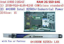 4 LAN Firewall Appliance networkrouter/server device internet cafe Security J1900 with RAM 2G SSD 64G