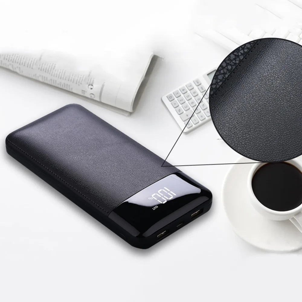 For Iphone Xiaomi Power Bank 20000mAh Portable Charger Dual USB LCD Powerbank External Battery Bank 20000mah for Mobile Phones