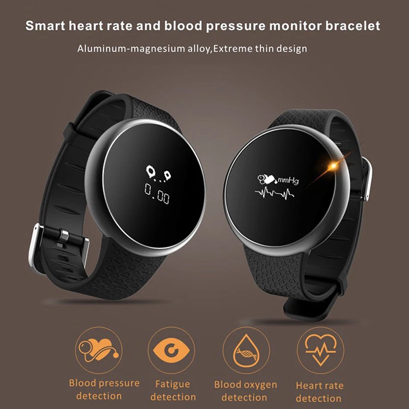 

Blood Pressure/Oxygen Heart Rate Fitness Tracker Smart Bracelet Watch Wristband High Quality