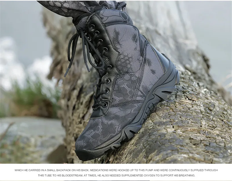 Мужские дышащие камуфляжные ботинки из питона; спецназ; тактические военные ботинки; походная обувь для пустыни; походная обувь; кроссовки
