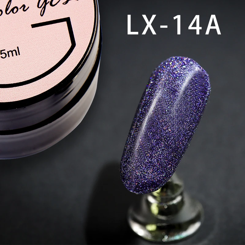 Гель-лак для ногтей Girl2girl, лазер, УФ-гель для ногтей, длительное сверкание, высокое качество, гель Led, вылечивающий, впитывающий - Цвет: LX-14A