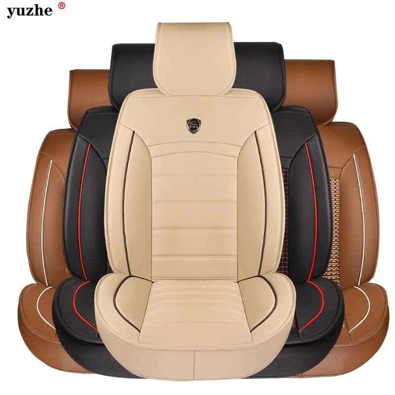 

Full Set PU Leather Car Seat Cover Universal Red Auto Chair Covers Car Interior Seat Protector Car Seat Protector For Toyota