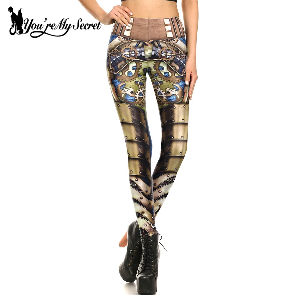 

[You're My Secret] New Exquisite Design Leggings Women Steampunk Star Wars leggin 3D Print Mechanical Cosplay Pants