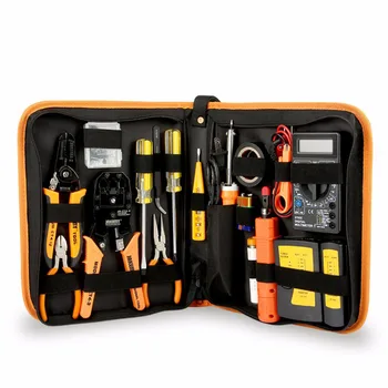 

JM-P15 17Pcs Electronic Maintenance Tools Set Soldering Iron Metal Spudger Pliers Tweezers Digital Multimeter Repair Tools Kit