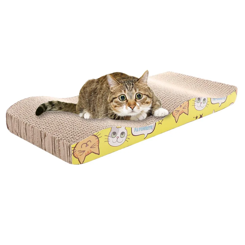 

Corrugated Paper Cats Scratch Board Grinding Nails Interactive Protecting Furniture Cat Toy Large Size Cat Scratcher Toy