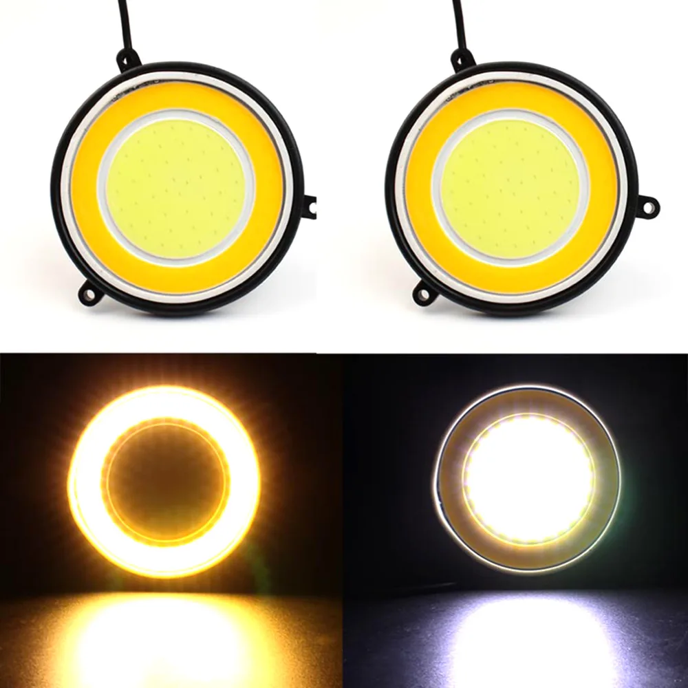 

CATUO Higher bright Round 9CM LED COB Strip Lamp Car Daytimes Running Light 30W Waterproof High Quality Hot Sale!