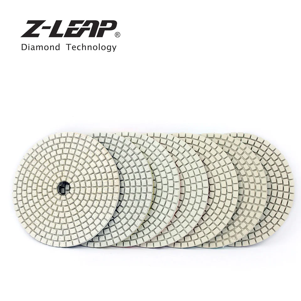 Z-LEAP 4 дюймов 100 мм Смола Blexible полировки алмазов 7 шт. класса премиум Алмазный шлифовальный диск для камня