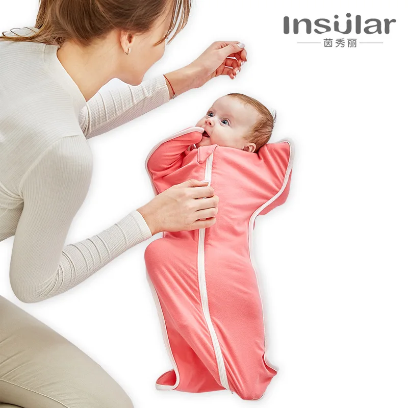 Insular Baby Sleeping Bag with Zipper Baby Blanket Newborn Cotton Wrap
