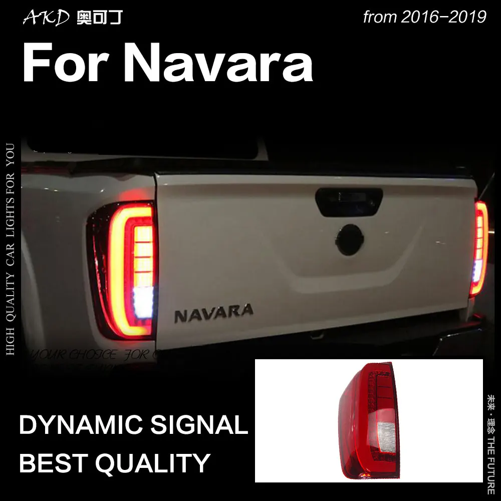 

AKD Car Styling for Nissan Navara Tail Lights 2016-2019 NP300 LED Tail Lamp DRL Brake Dynamic Signal Reverse auto Accessories