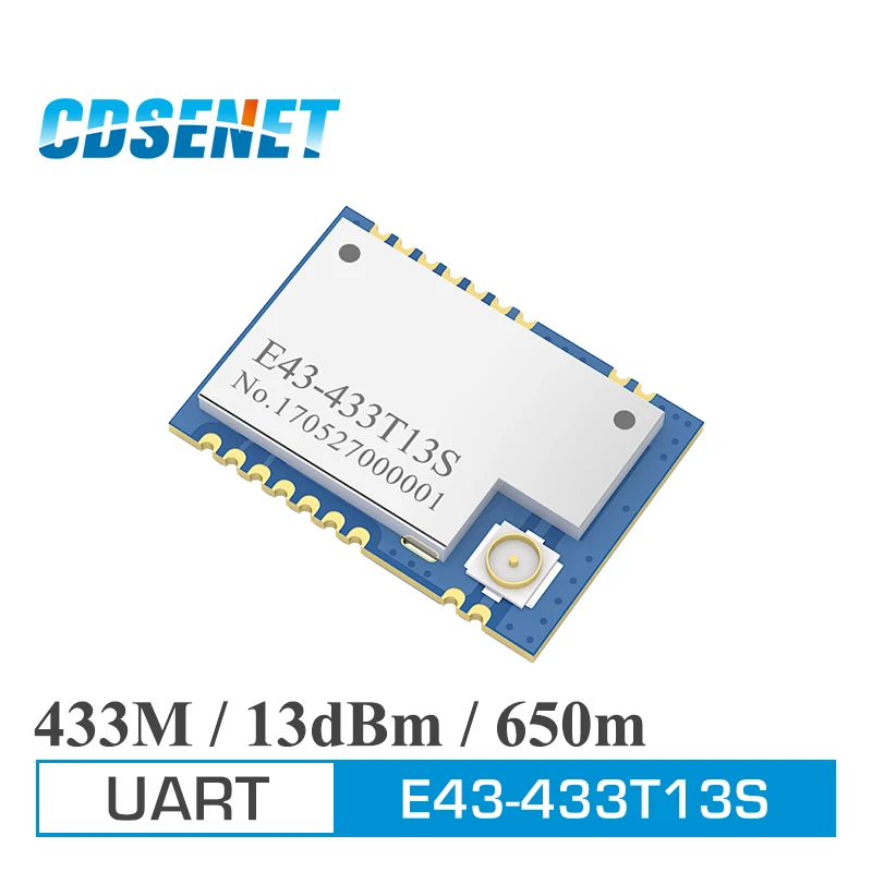 433 МГц трансивер SMD модуль 13dBm IPEX cdssenet E43-433T13S UART низкое энергопотребление 433 МГц RSSI передатчик приемник