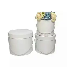 Заказной дизайн печатная картонная бумага круглая шляпа цветок упаковочная коробка оптом. BX-2407