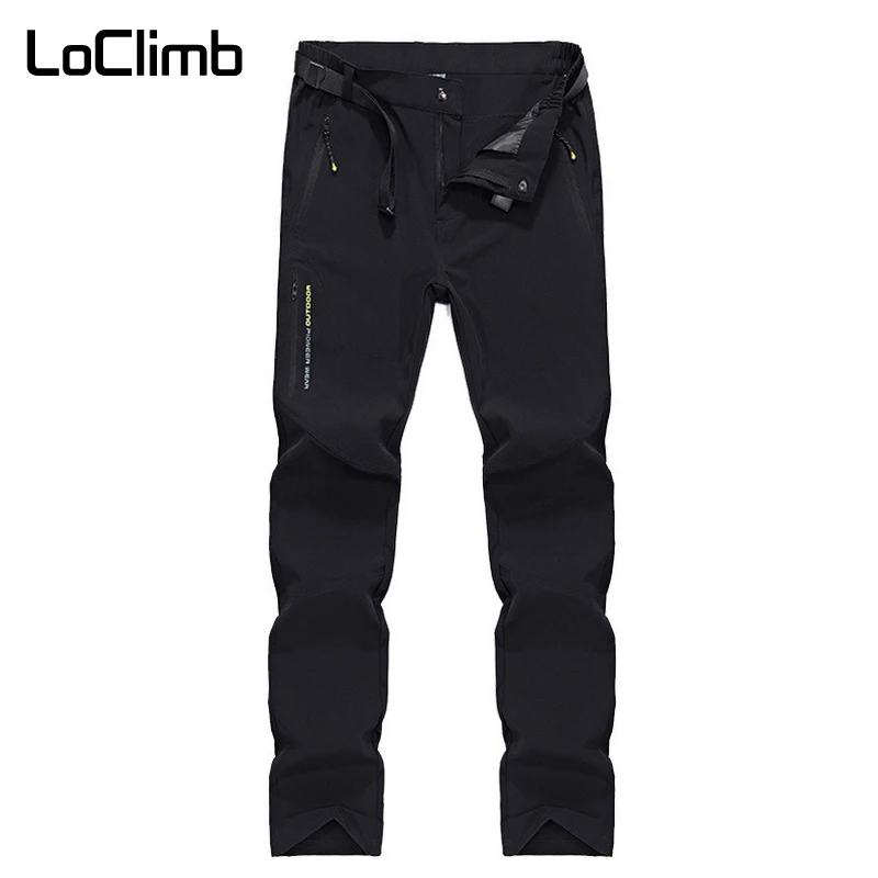 LoClimb Men's Summer Stretch Trekking Pants Outdoor Quick Dry Sports Trousers For Men Nature Climbing Camping Hiking Pants AM229