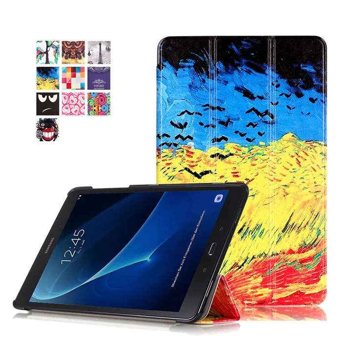 50 шт. PU Стенд чехол для Samsung Galaxy Tab 10.1 T580 t585 t580n t585n 10." Планшеты+ Экран протектор