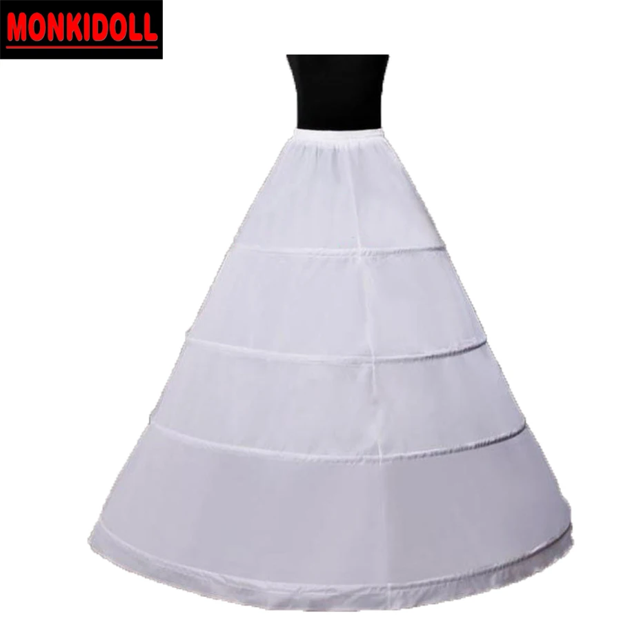 

Cheap Wedding Petticoat Ball Gown Slips Crinoline 4 Hoop Petticoats for Wedding Dress Underskirt