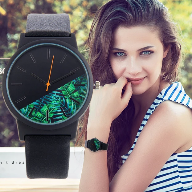 

Bgg New Green Bamboo Women Watches For Chinese Brand Fashion Ladies Leather Wristwatch Female Waterproof Clock Femmes Horloge