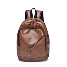 Korean Style Men Backpack Top Quality Leather Double Shoulder Bags School Bag Book Rucksack for male outstoor tote LJ-0499