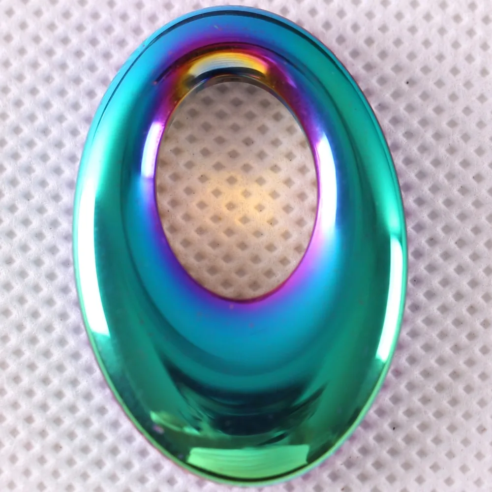 

Fashion Jewelry Multi-color 25X35MM Oval Non-Magnetic Hematite Pendant Bead 1Pcs K044