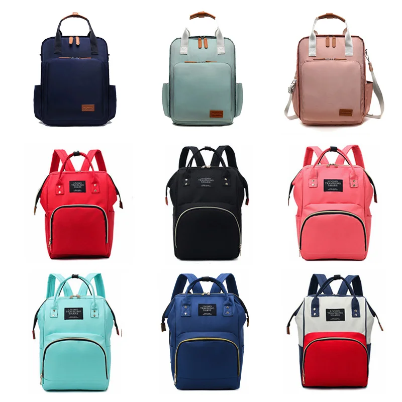 

Baby Diaper Bag Multifunctional Mommy Diaper Bags Large Capacity Travel Nappy Backpacks anti-loss zipper Baby Nursing Bags
