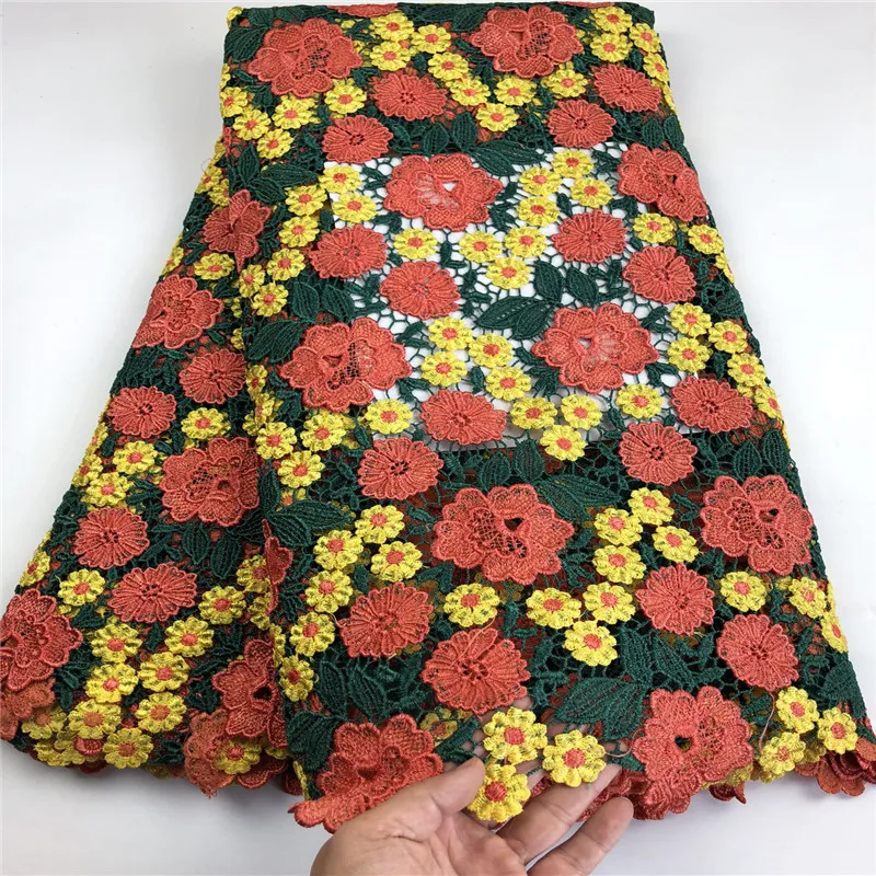 

New Design African Lace Fabrics,2018 High Quality Guipure lace fabric Cord Lace for Nigerian Wedding Dress Fabric CHYG1 (24)