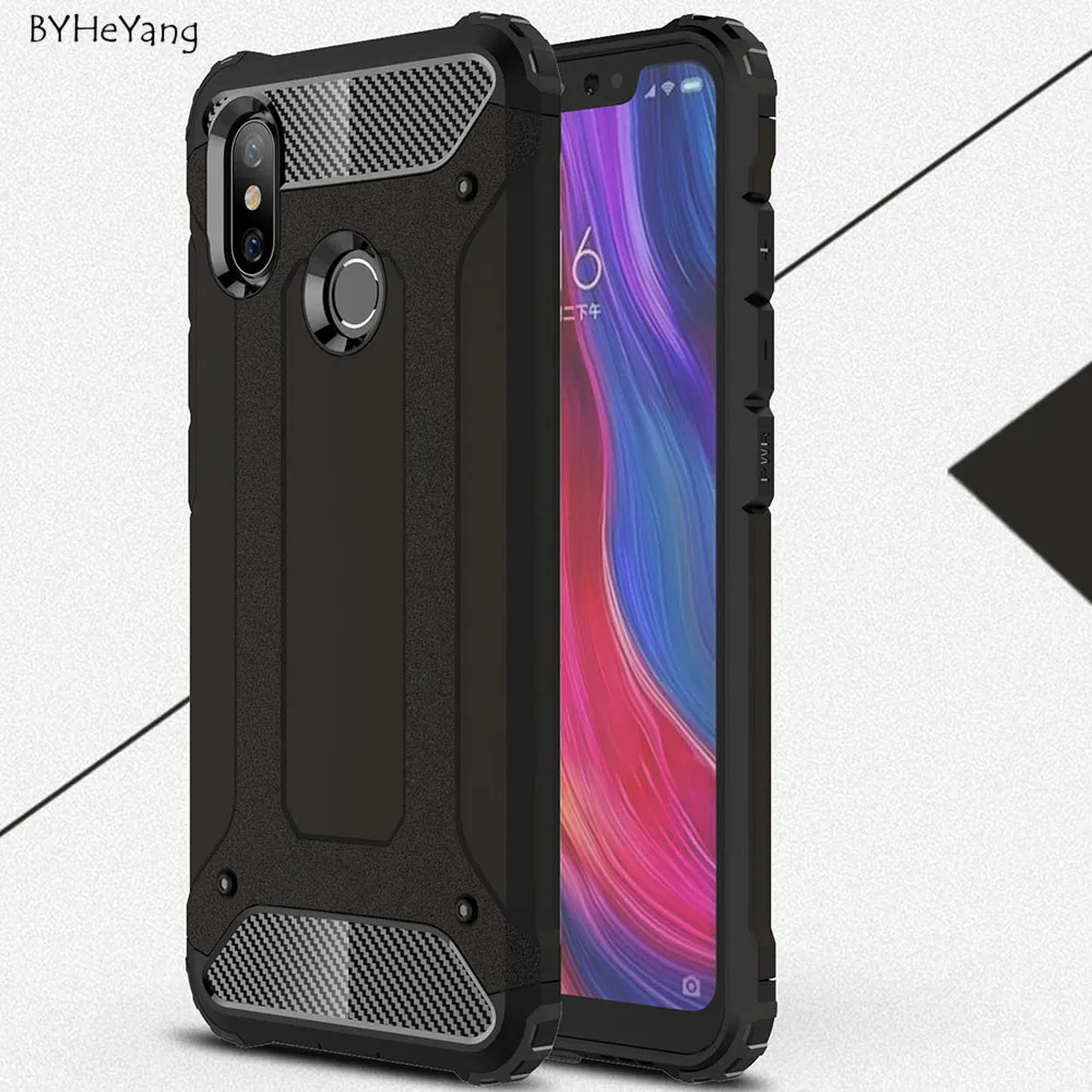 BYHeYang For Xiaomi Mi 8 Case Xiaomi Mi8 Cover 6.21" Silicone Rubber
