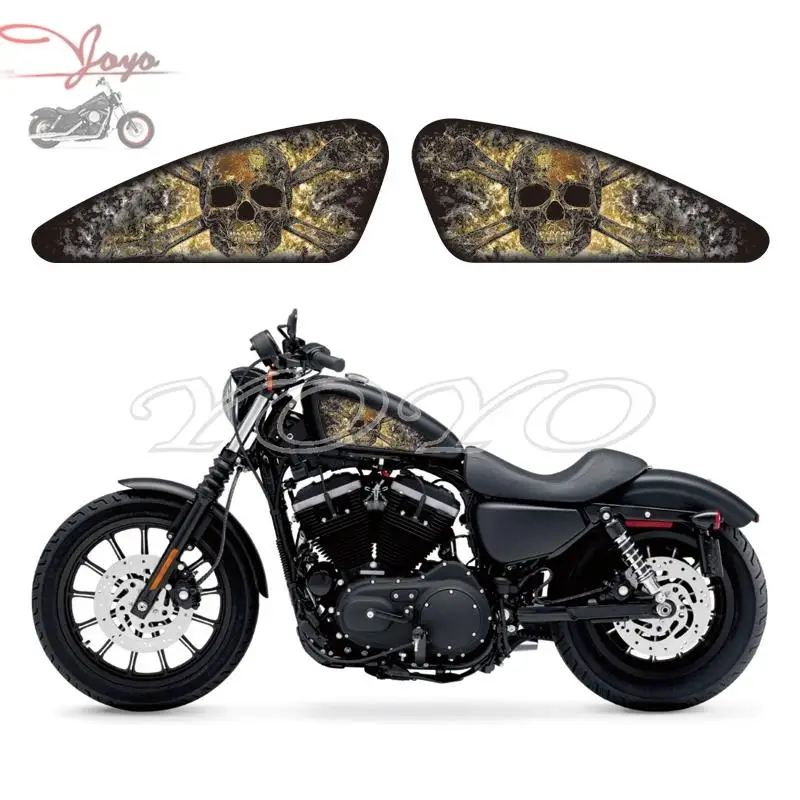 

Smoke Skull Graphics Fuel Tank Decals Stickers For Harley Sportster XL 883 1200 X/V/R/N/L/C XR1200 Iron Forty Eight Seventy Two