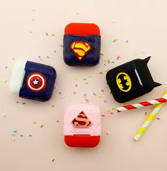

Cartoon Avengers Handmade Silicone Case For Apple Airpods Accessories Protective Cover Unique Cute Cartoon Antidust Bag DIY Case