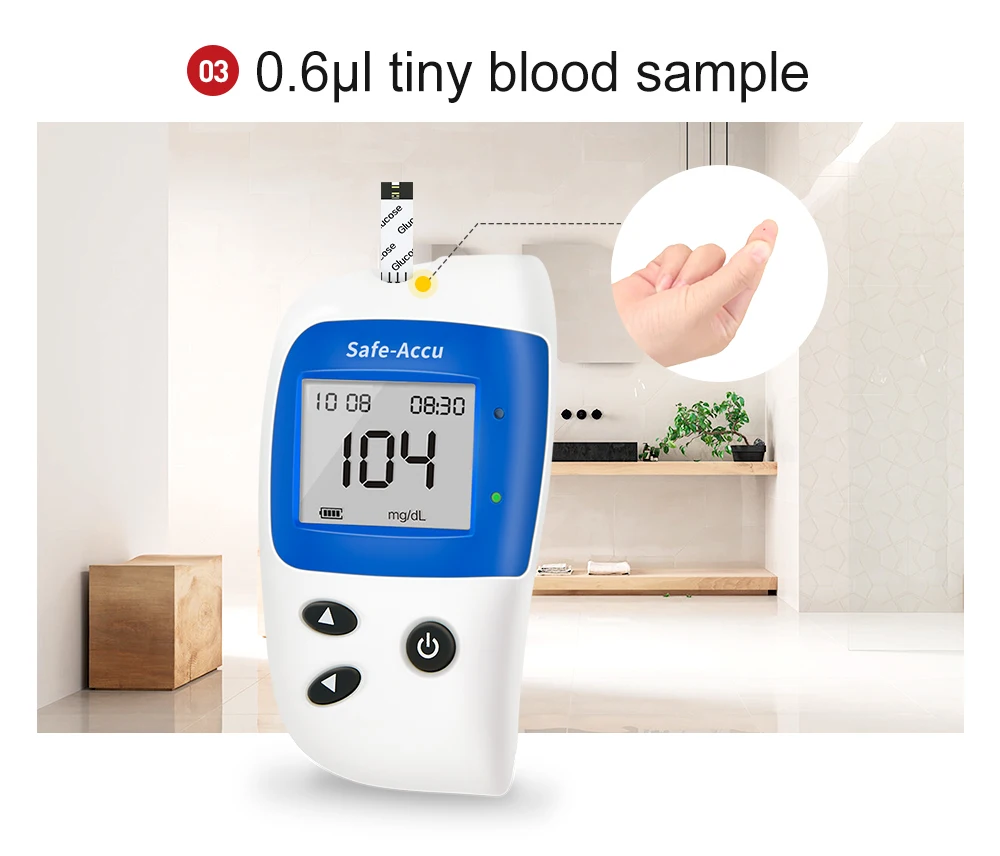 Medidor de Glicose Tiras de Teste Monitor de Açúcar Glucometer com 50 Sinocare Sangue Diabetes Tester Kit Agulhas Lancets Safe-accu2 no 7 Cheap Glicose no sangue