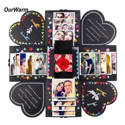 OurWarm DIY Love Explosion Box идеи Suprise ПОДАРОК Свадебная коробка День рождения взрыв коробка фотоальбом для юбилея День святого Валентина