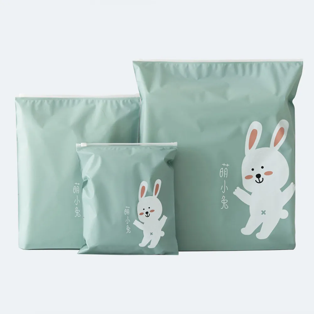 

3 packs reusable travel portable miscellaneous storage bag cartoon pattern practical waterproof belt bag clothing storage #LC