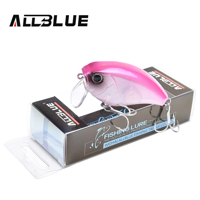 ALLBLUE العائمة الضحلة الغوص Crankbait الصيد السحر 17 جرام/60 ملليمتر نابض بالحياة Wobblers مع 6 # خطاف إيسكا الاصطناعي peche
