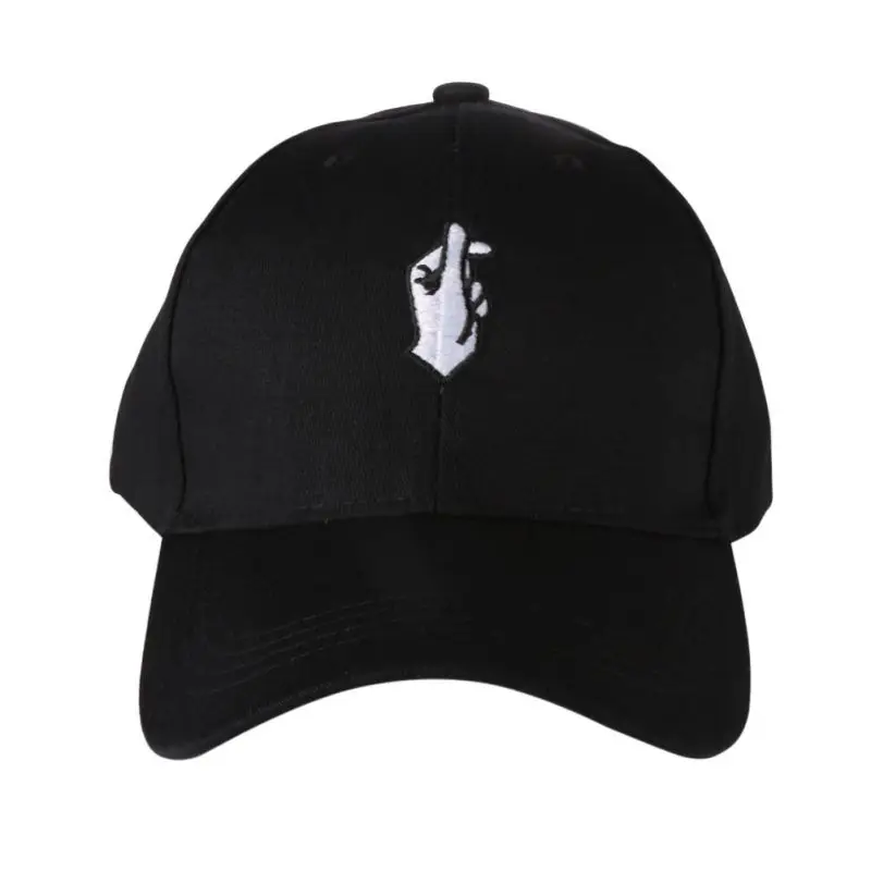 

2017 New Men Women Snapback Hats Flipper Little Heart Golf Cap Love Gestures Finger Embroider Caps Outdoor Sports Caps