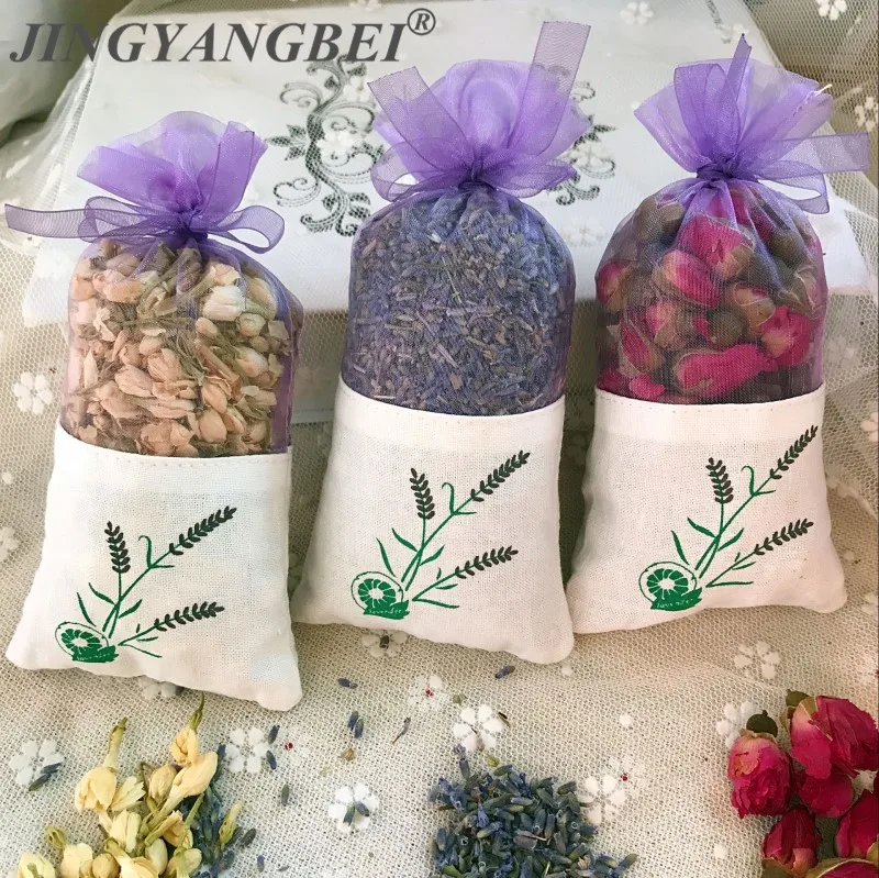 21 Fleurs De Roses Naturelles Jasmin Lavande Bourgeon Fleur Séchée Sachet Sac Aromathérapie Armoire Déshydratant Sachet Voiture Salle Rafraîchir