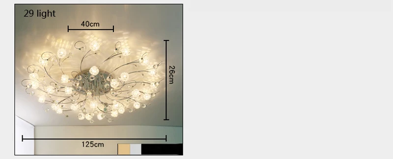 Современный простой Хрустальный потолочный светильник в европейском стиле, светодиодная лампа для гостиной, спальни, хрустальные светильники, потолочные светильники с заподлицо